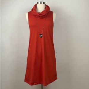 Sleeveless Cowl Neck Cotton Jersey Dress